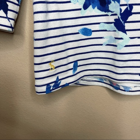 Joules Harbor Print Jersey Top in Multi Flo Stripe Size 2 - Picture 4 of 9